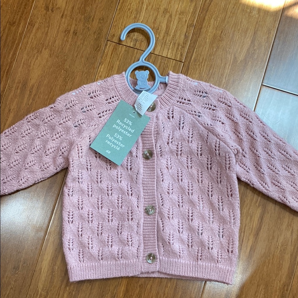 H&M Pink Knit Baby Cardigan